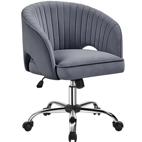 Velvet Desk Chair Adjustable Swivel Office Chair Vanity Chair for