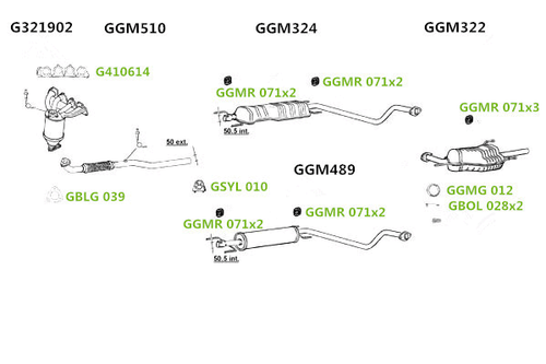 Exhaust Centre Pipe For Opel Astra G 1.6 MK 4 2003 Petrol Estate 03-04 GGM510 - Picture 3 of 4
