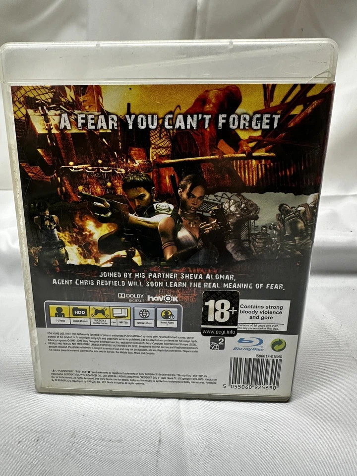 Resident Evil 5 (Sony PlayStation 3, 2009) PAL Complete CIB TESTED *US SELLER* - Image 2 of 4