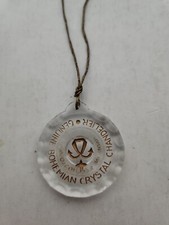 Lampadario vintage originale cristallo di Boemia cartellino da appendere o tirare Cecoslovacchia