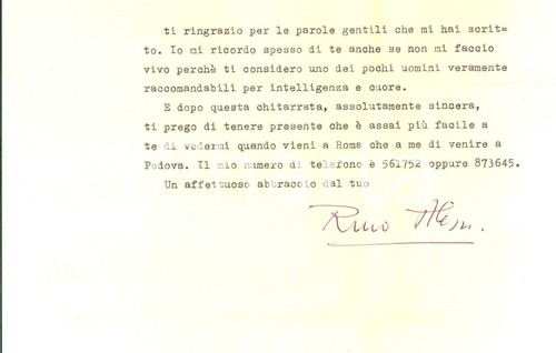 1955 ROMA Lettera di Rino ALESSI a un amico lontano *Autografo | eBay