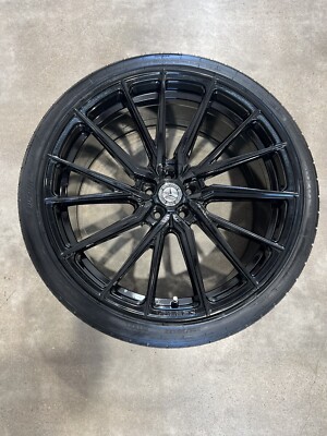 VOSSEN HF-4T WHEELS 22X9.5 22X10.5 GLOSS BLACK FOR TESLA