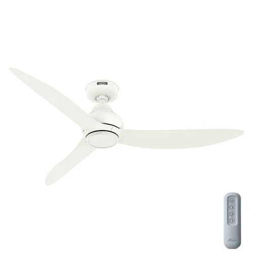 Hunter 52 inch Mazzini ENERGY STAR Matte White Damp Rated Ceiling Fan and Remote - Picture 6 of 15