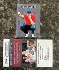 Ludvig Aberg Signed Autographed Golf Card Texas Tech Raiders JSA COA