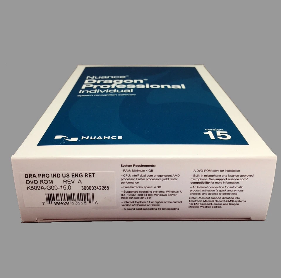 Nuance Dragon Professional Individual 15 - New Retail Box, K809A-G00-15.0 - Image 2 of 4