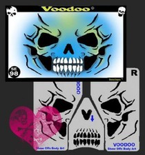 Easy Reusable Face Painting Stencil Skull Skeleton Child Size