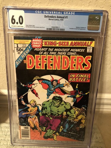 Defenders Annual #1 CGC 6.0 1976 Nebulon, Headmen & President Gerald Ford