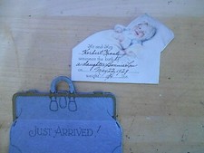 Unique Vtg Birth Announcement Greeting