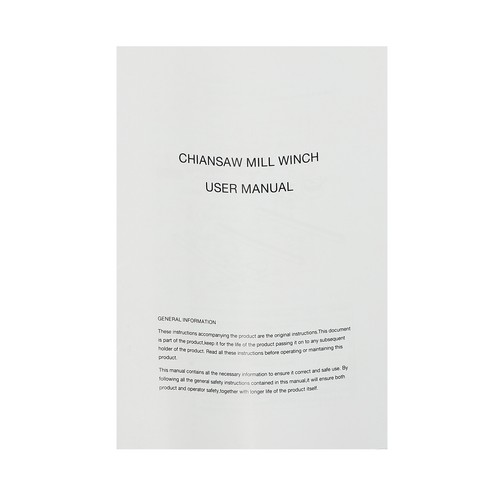 Chainsaw Mill Winch Kit Manual Tool Lightweight Anchor System For