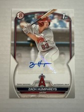 Zach Humphreys 2023 Bowman 1st Prospect On Card Auto Rookie