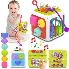 7 in 1 Baby Toys 6 to 12 Months Activity Cube Montessori Toys for 1 2 Year Old B