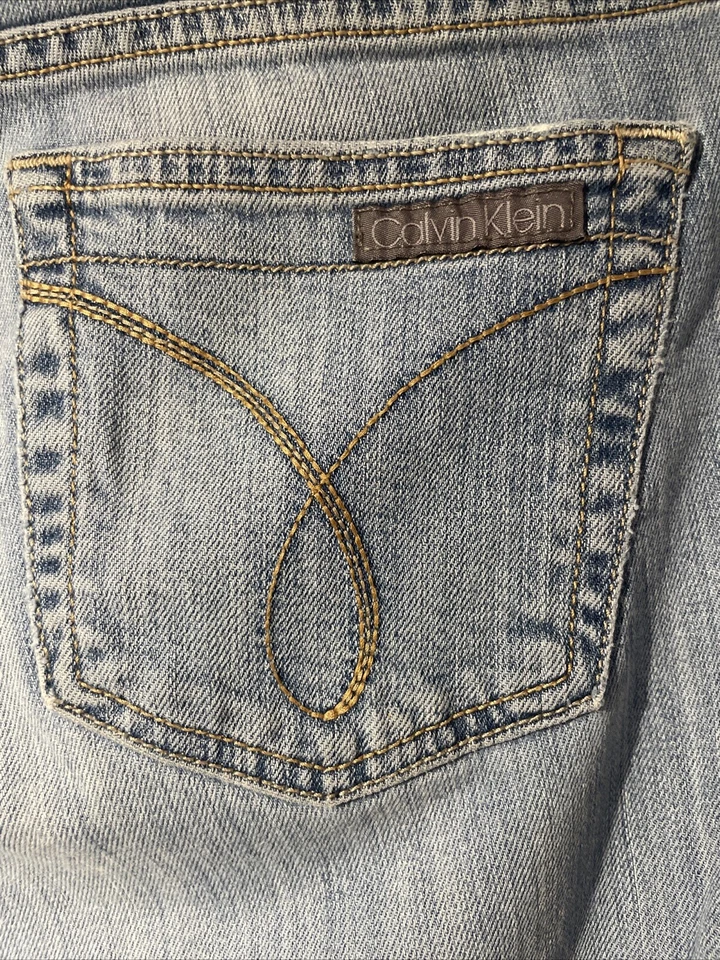 Pantalones de mezclilla de colección Calvin Klein para mujer 31 X 29 talla 12 corte bota Y2K grunge Foto 4 de 4