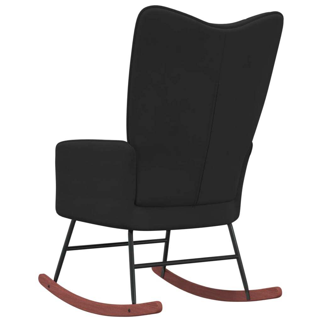Rocking Chair Black Velvet vidaXL | eBay