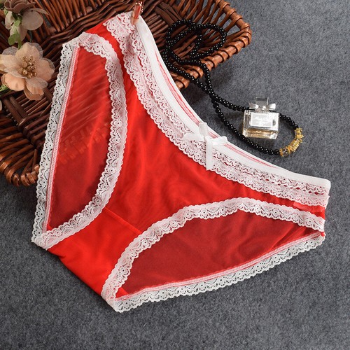 Women's sheer bikini panties with lace trim 5 colors available eBay