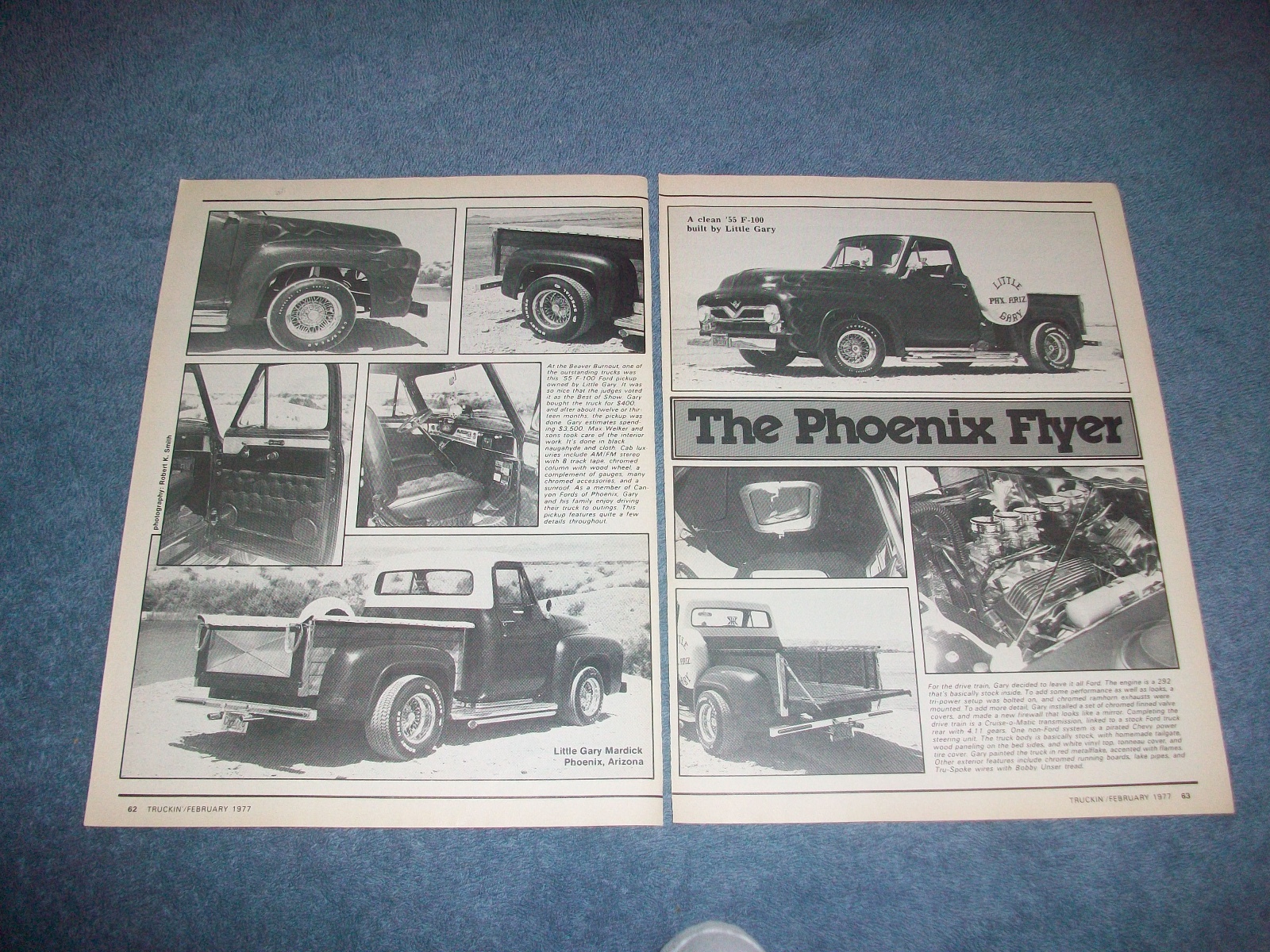 1955 Ford F100 Pickup Vintage Custom Truck Article "The Phoenix Flyer"