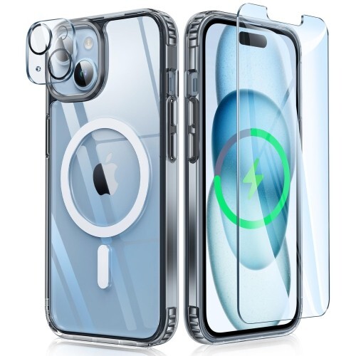 iPhone 15 Case: Support Magnetic Charging Military Grade Drop Protection Anti Ye-image