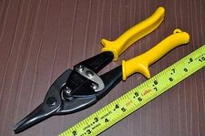 Midwest Aviation Compound Tin Snips ,Cuts Straight Yellow P6716S Made in USA