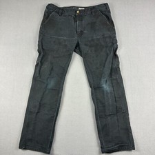 Carhartt Pants Mens 38x32 BN3334-M Rugged Flex Relaxed Fit Duck Double Front