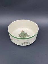 Spode Christmas Tree Imperial Cookware Stone China  6 1/4" Round SOUFFLE DISH
