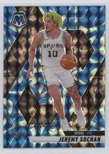 2024-25 Panini Mosaic Reactive Blue Mosaic Prizm Jeremy Sochan #54 2l4