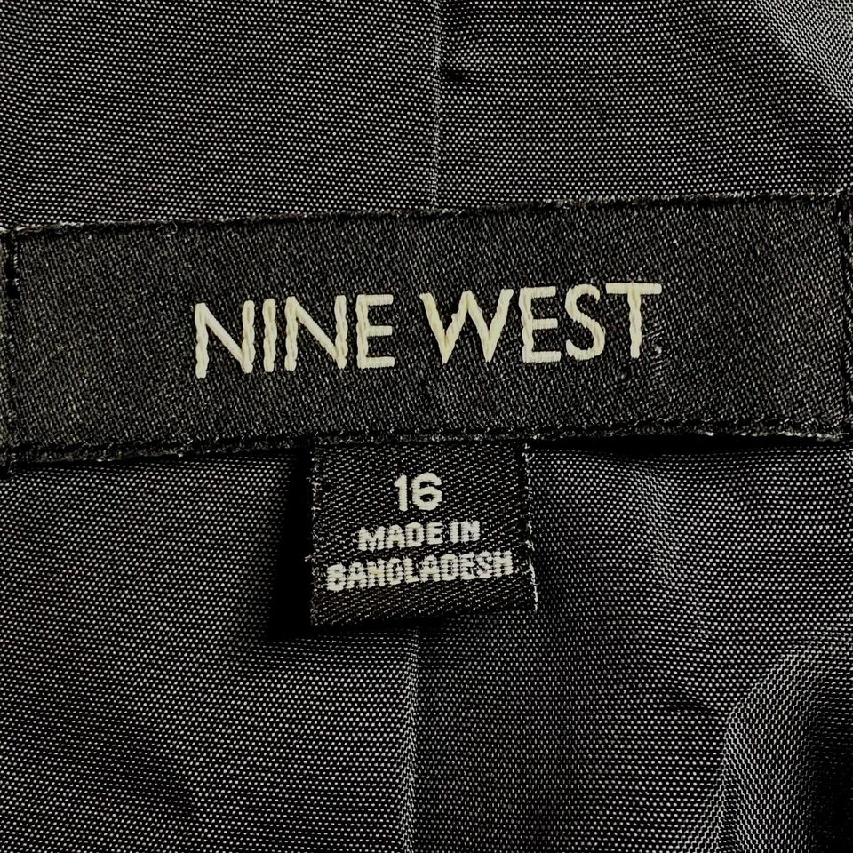 Nine West Schoolboy Blazer Black Single Breasted Size 16 Jacket Academia Preppy - Image 3 of 4