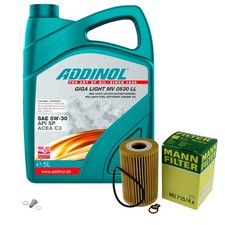 MANN Inspektionspaket 5L ADDINOL GIGA LIGHT MV 0530 LL 5W-30 f�r BMW Z3 Roadster