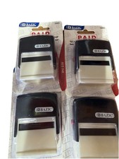 4 X BAZIC Paid Self Inking Rubber Stamp Red Ink , Stamp Impression Size 1.41"