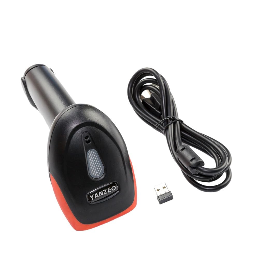 Scanner de codes-barres laser avec transmission sans fil 2.4G et connexion USB