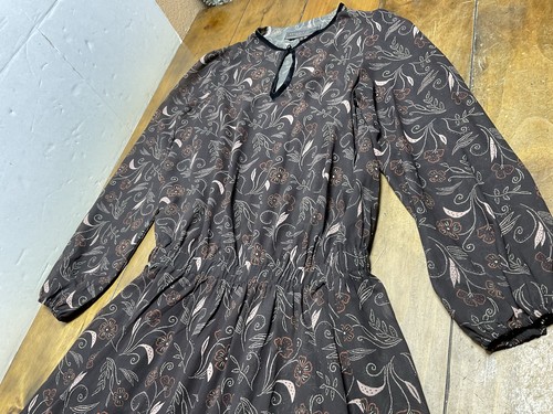 DOUBLE D RANCH Floral Brown Sheer Cottage Core Size Medium Boho - Picture 4 of 10