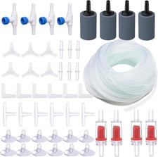 Aquarium Air Pump Accessories - Contains Airline Tubing, Control Valve, Air Ston