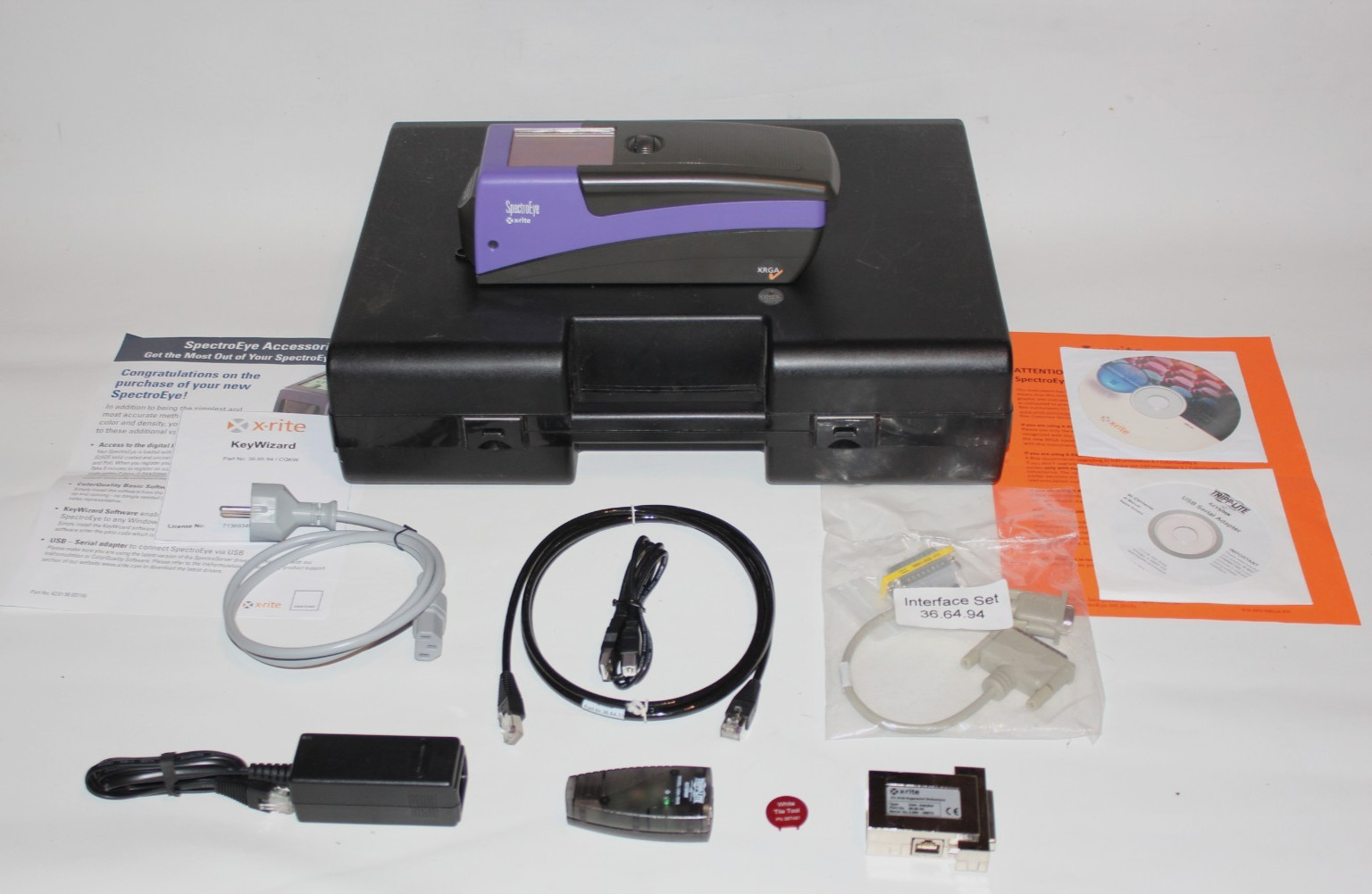 X-Rite SpectroEye XRGA GretagMacbeth L.a.b. , _ ΔE 2000, ISO E, Pantone Dot