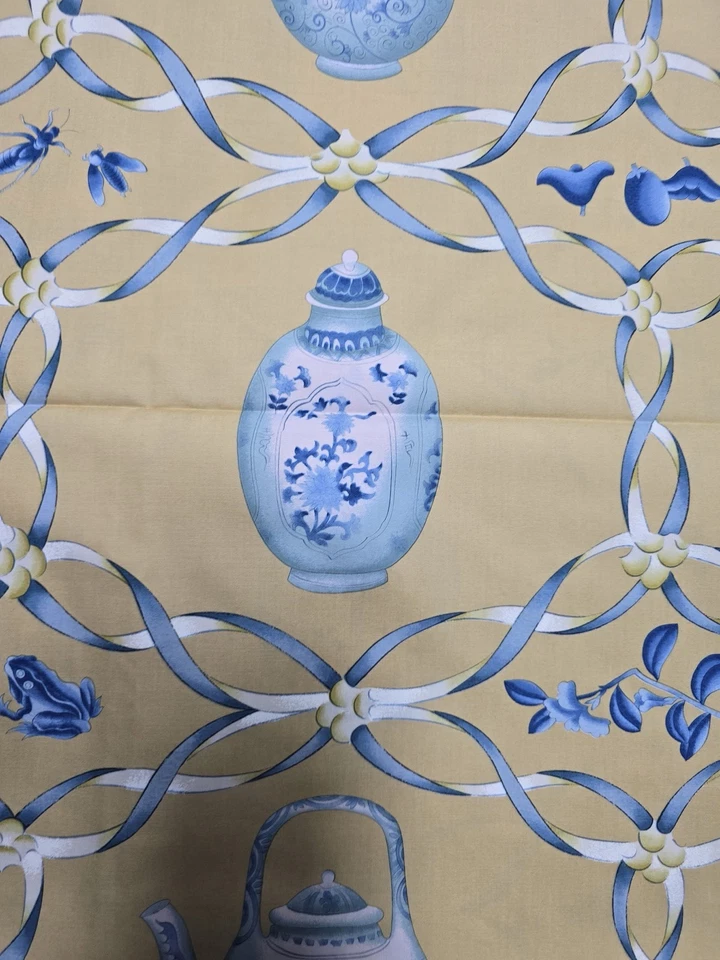 Tela Scalamandre “Precious Cargo” 16280 impresión a mano exclusiva 2 1/2 yardas X 54” Foto 2 de 4