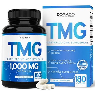 TMG Trimethylglycine Supplement 1,000mg Per Serving (3 180 Count (Pack of 1)