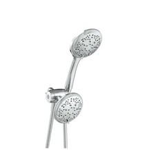 6 -Spray Patterns with 1.8 GPM 4.5 in. Wall Mount Dual Shower Heads in Chrome