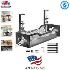 Under Desk Cable Management Tray No Drill, Metal Mesh Cable Management Under ...