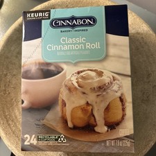 Cinnabon Classic Cinnamon Roll Flavored K-Cup Coffee Pods Light Roast 24 Ct USA