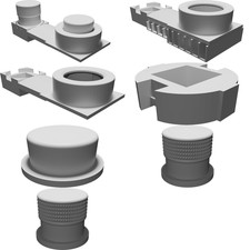 Obi-Wan Ultimaker Style Lightsaber Button Housing 3D Controls