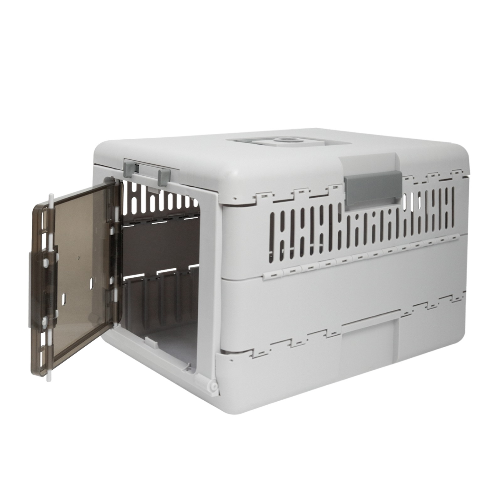 Large Portable Cat Cage Plastic Airline Approved Travel Dog Kennels Collapsible