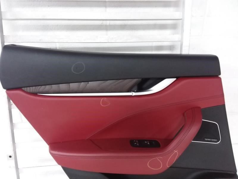 2017 MASERATI LEVANTE Driver Left Side Rear Door Trim Panel Black TRIM RBS OEM  