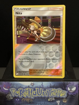 Pokemon Karte Nita 151/181 Team Up Reverse Holo Near Mint