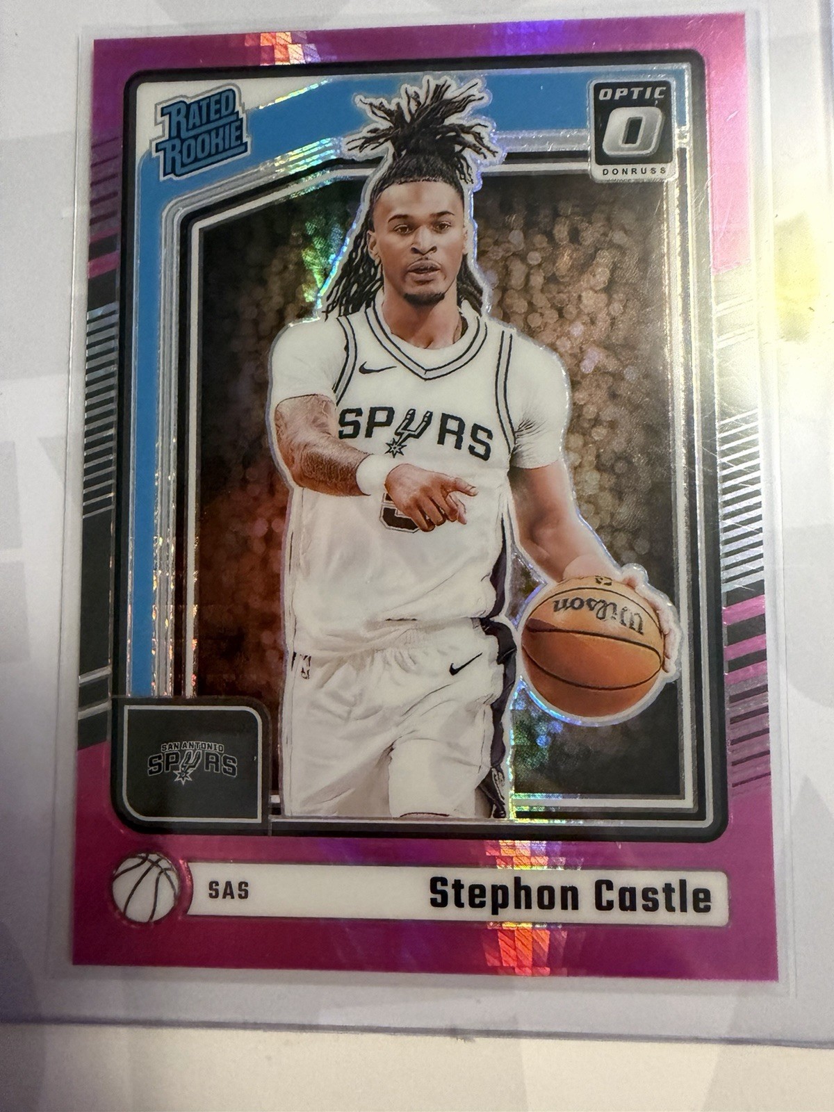 2024-25 Panini Donruss Optic - Rated Rookie Stephon Castle #254 Pink Hyper Prizm