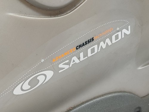 Salomon Ski Boots Custom Fit 24.5 Siam Silver Grey Yellow Vintage Snowboard? - 第 6/17 張圖片