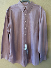 NWT Brooks Brothers Madison Red White Check Cotton Button Up Shirt 17.5 -36