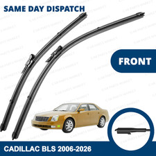 Front Windscreen 24" 24" Flat Aero Wiper Blades Pair for Cadillac BLS 2006-2026