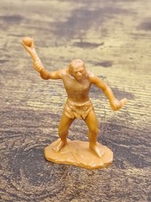 Marx Cavemen 1970s Brown Plastic Vtg Dinosaur Playset Caveman