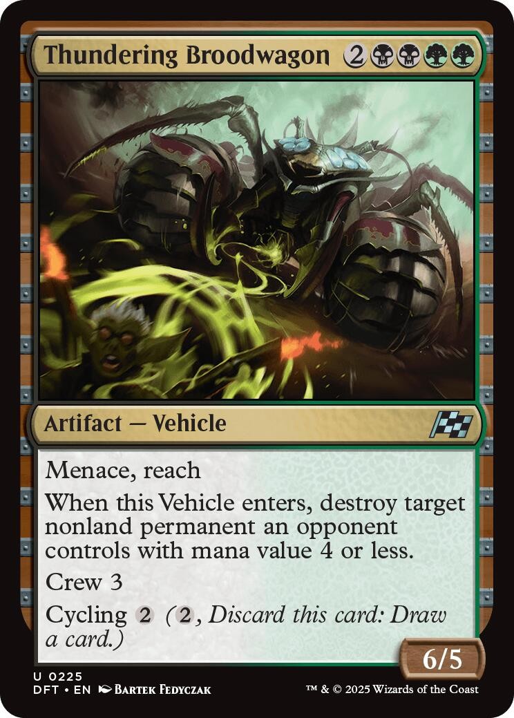 Thundering Broodwagon - 225 - NM - Aetherdrift - Foil