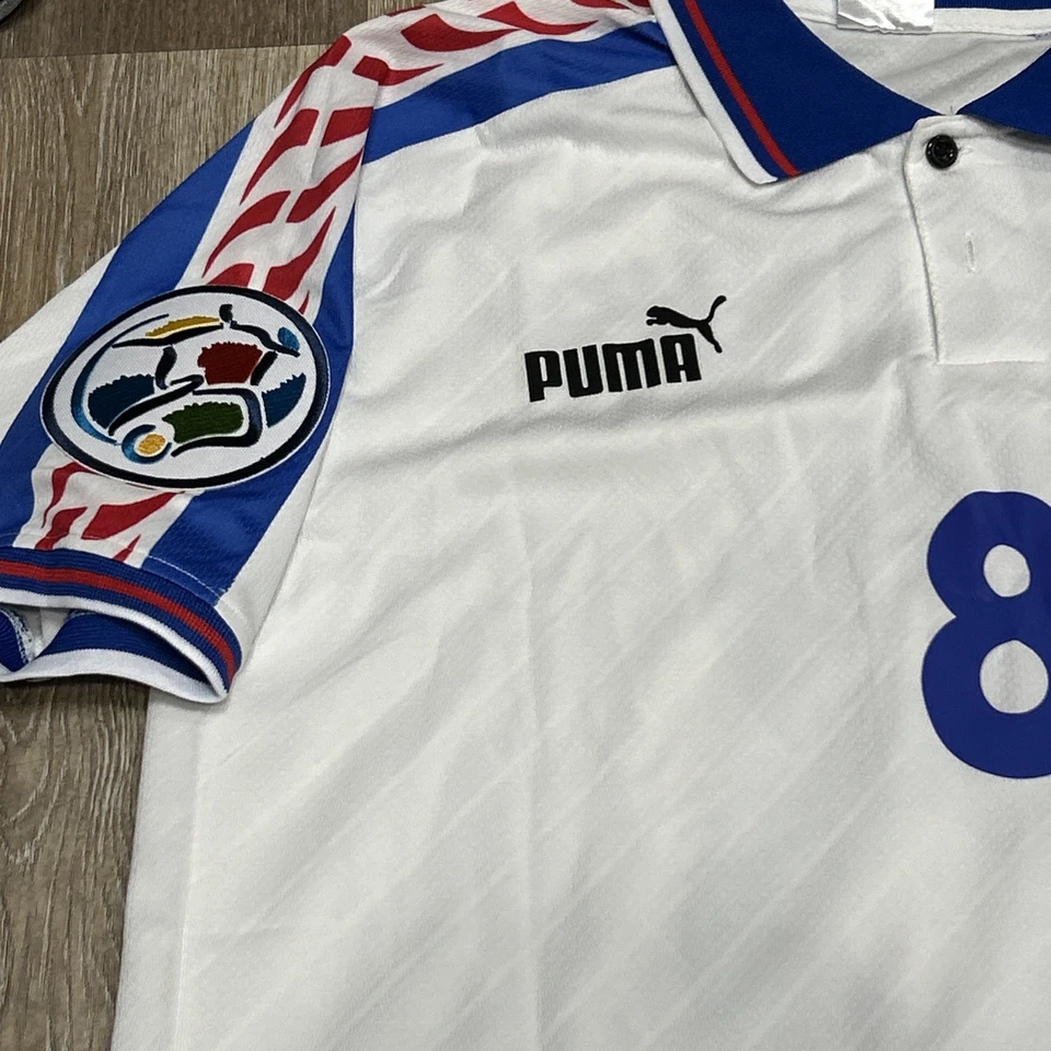 Czech Republic 1996 Away Jersey Poborsky 8  Euro Large - Image 4 of 4