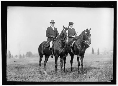 Edgewood Hunt,Colonel Thompson,Mrs. W.S. Bowen,Horseback,Harris & Ewing,1912