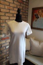 1.State White Short-Sleeved Tie-Up Shoulder Dress | Size S | Minimalist Cotton