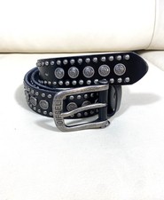 Diesel Leder Gürtel mit Mohican logo Schwarz...